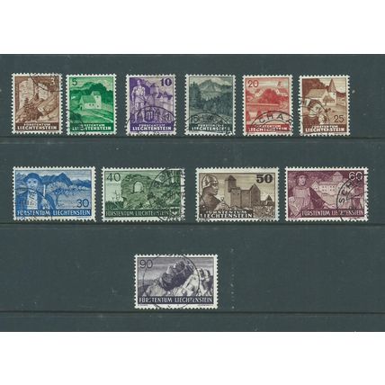 liechtenstein stamps sg154 sg 154 set to sg164 sg 164 rare value 1937