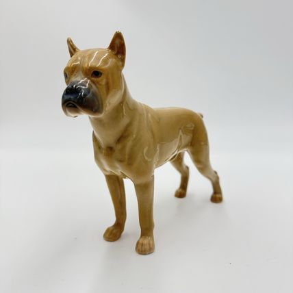 Bing & Grondahl porcelain german Boxer dog 2212 Denmark figurine vintage 4”x6”