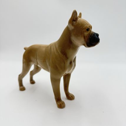 Bing & Grondahl porcelain german Boxer dog 2212 Denmark figurine vintage 4”x6”