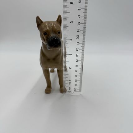 Bing & Grondahl porcelain german Boxer dog 2212 Denmark figurine vintage 4”x6”