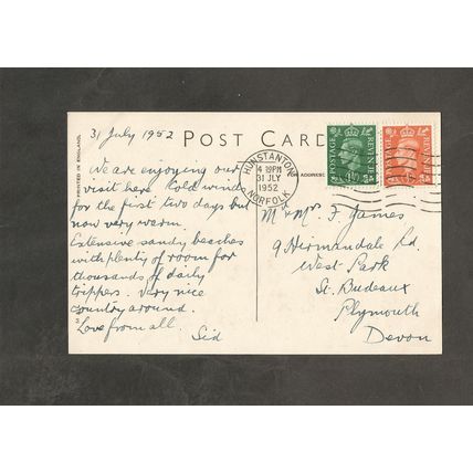 Postcard Norfolk Hunstanton South Parade 1952