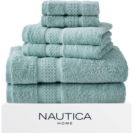 Nautica - Bath Towels, Fade Resistant Bathroom Essentials, Highlight Absorbent,