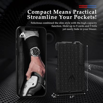 MURADIN Tactical Minimalist Wallet for Men, Slim Rfid-Blocking Metal Card Holder