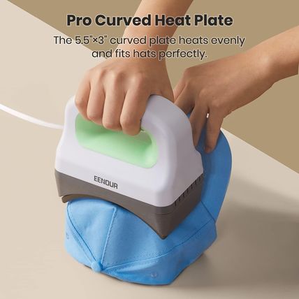 EENOUR Hat Press Machine, Mini Heat Press for Caps with 3 Heating Levels & Auto-