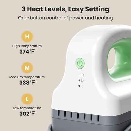 EENOUR Hat Press Machine, Mini Heat Press for Caps with 3 Heating Levels & Auto-