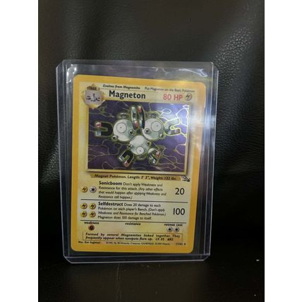 Magneton - 11/62 - Holo Rare - Unlimited Edition Fossil Pokemon Trading Card
