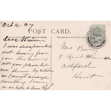 ED18 FOLKESTONE - THE LEAS . LL PRINTED POSTCARD
