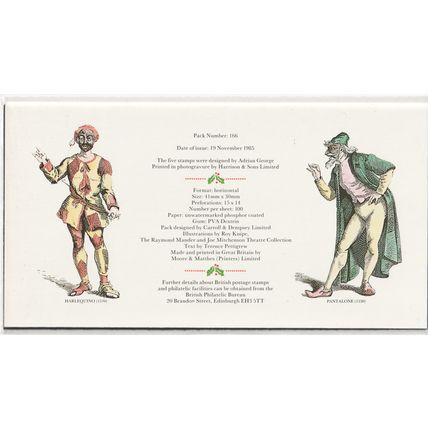 GB stamps - Christmas Presentation Pack - 1985 - Pantomime