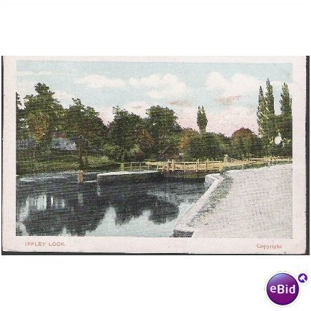 Iffley Lock, Oxfordshire Thames c.1910 postcard