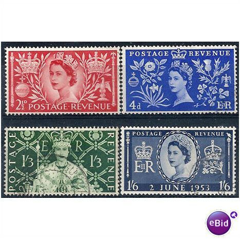 1953 Coronation Set SG532-535 Very Fine Used