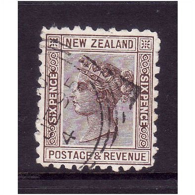 NEW ZEALAND 1888 Sg 201 6d Brown Fine used