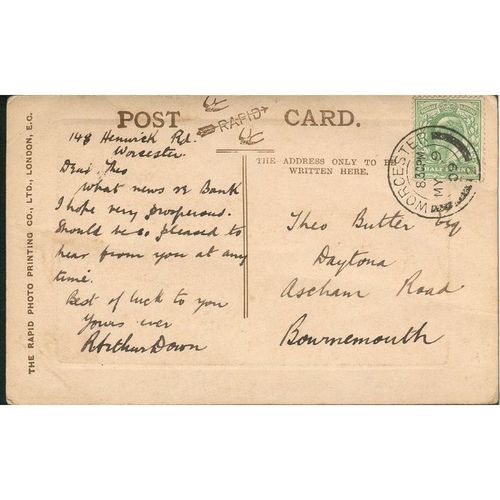 Antique Postcard 1909 - Worcester Cathedral, Worcestershire, The Choir, West