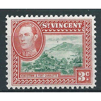 St Vincent 1949 SG166 3c Green & Scarlet Unmounted Mint ....
