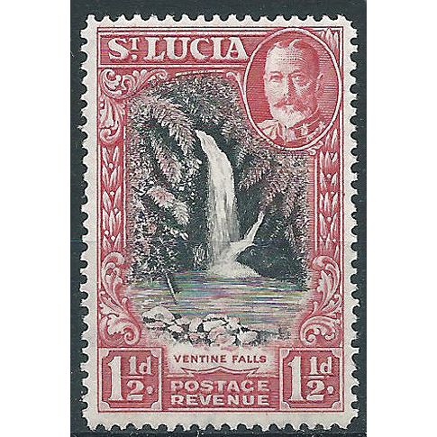 St Lucia 1936 SG115 1 1/2d Black & Scarlet Mounted Mint....