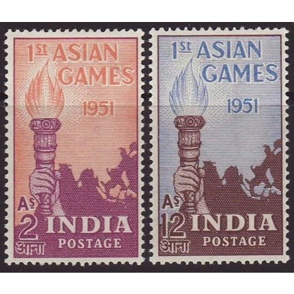 India 1951 SG 335-6 LMM - Sport (E-277)