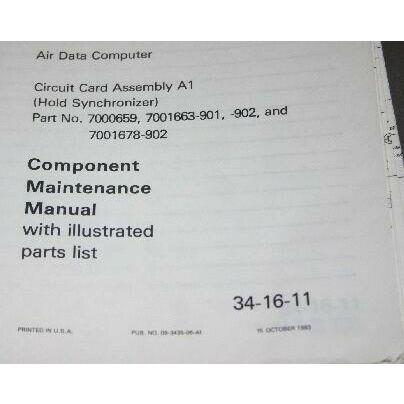 honeywell AZ-242 Circuit Card Assy Component maintenance manual 09-3435-06-A1