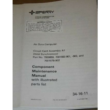 honeywell AZ-242 Circuit Card Assy Component maintenance manual 09-3435-06-A1
