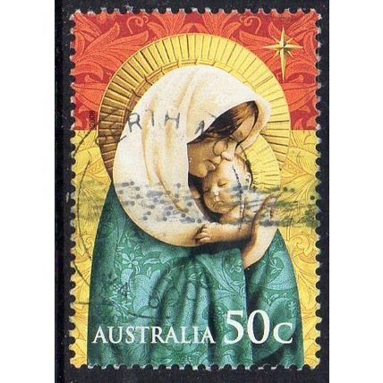 Australia 2008 Christmas - Madonna & Child 50c Sheet Used