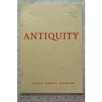 1989 Antiquity, Vol. 63, No. 241, Archaeology and the Green Movement, signed