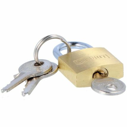 20mm SOLID BRASS Small Padlock Mini Luggage Lock Bag Travel Suitcase Tent Zip UK