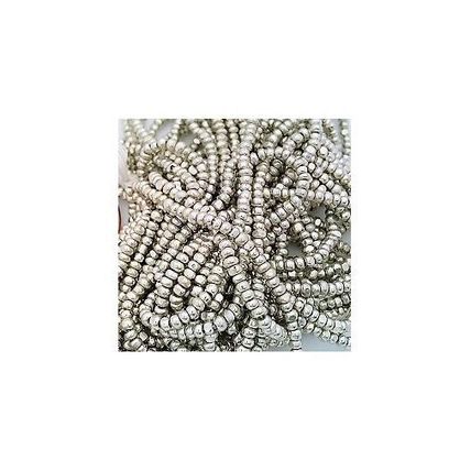 Craft Items 12/0 Seed Bead Charlotte Cut Half Hank Silver Plate
