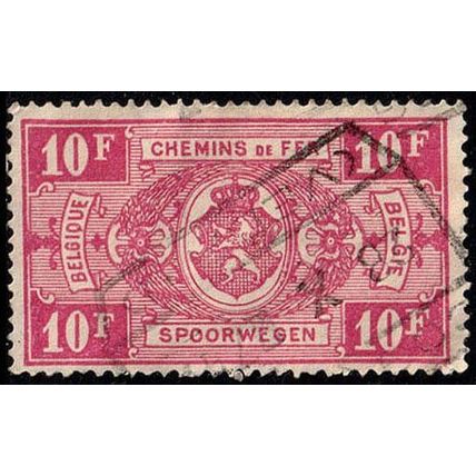 Belgium 1941 Railway Parcelpost 10Fr Used Stamp Spoorwege