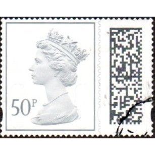 2022 Machin £0-50p Value. M22L QR Code. From Counter Sheet Fine Usedl Off Paper