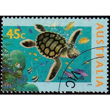 Australia 1995 Marine Life 45c Used Stamp Flatback Turtle .