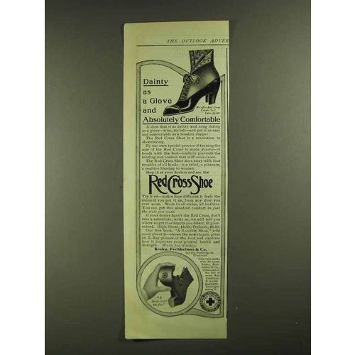 1907 Red Cross Shoe No. 96 Patent Colt Lace Ad