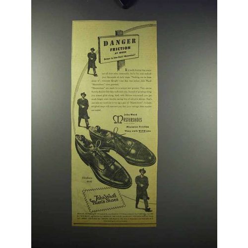 1943 John Ward Mastershoes Ad - Clendenin Shoes