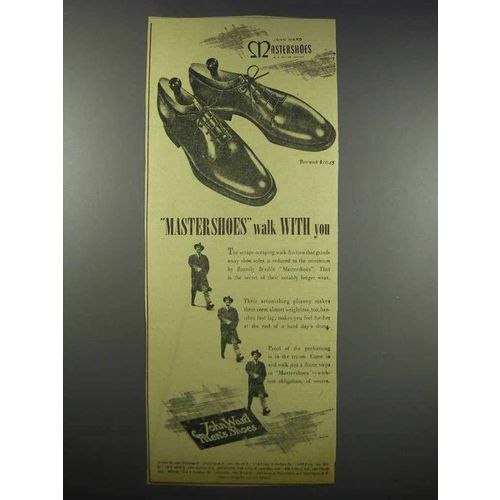 1943 John Ward Mastershoes Ad - Bosswick Shoes