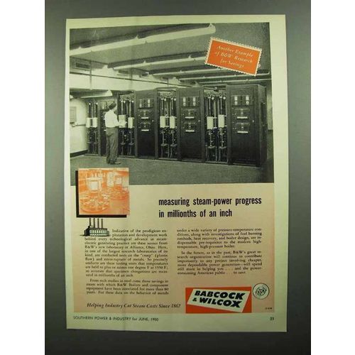 1950 Babcock & Wilcox Boilers Ad - Steam-Power Progress