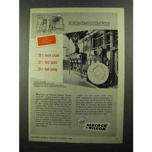 1950 Babcock & Wilcox Integral-Furnace Boiler, FF Ad