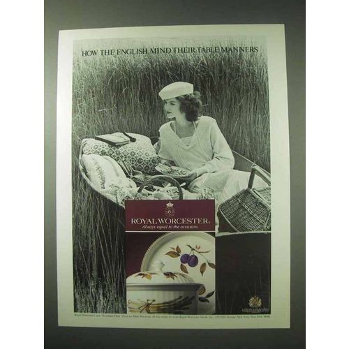 1984 Royal Worcester Evesham Flute Porcelain Ad