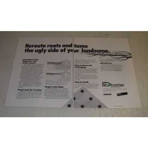 1989 Elanco Reemay Typar Biobarrier Root Control System Ad - Reroute roots