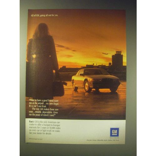 1989 GM 1989 Buick Regal Gran Sport Car Ad - All of GM, Going all out for you