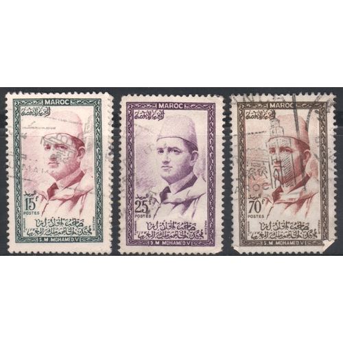 Morocco 1956 - SG32/33/36 - 15f/25f/70f - Sultan Of Morocco - used