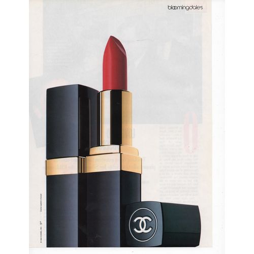 Chanel Lipstick vintage Full Page Print Ad August 1994
