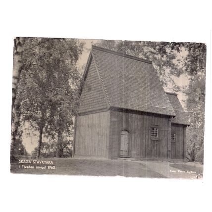 PENINSULA CHURCH, TIVEDEN, SWEDEN used postcard 1985 pm =