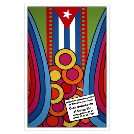 Cuban decor Wall Design movie Poster.Cinema in Delta Bio.DANISH.Art film.