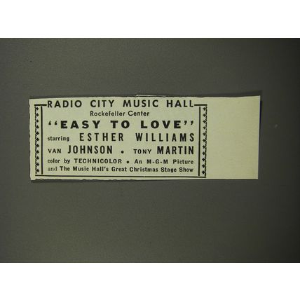 1953 Easy to Love Movie Ad - Radio City Music Hall Rockefeller Center