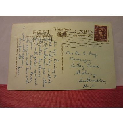 MARINE GARDENS, BOGNOR REGIS, SUSSEX used vintage postcard RP 1957 pm =