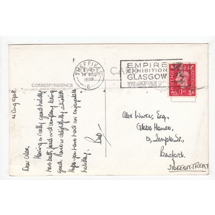 The Garden Moor Gate Hope Postcard 1938 RP Derbyshire