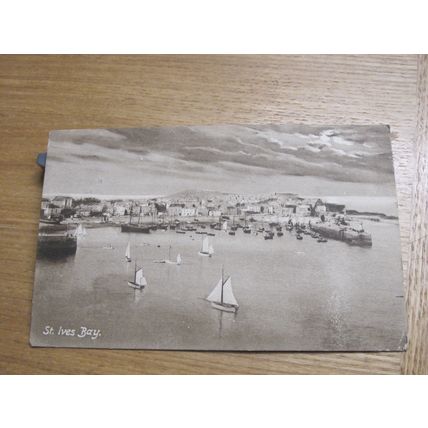 1912 fr postcard - Sailing boats @ St Ives Bay - Cornwall