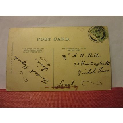 CORFE CASTLE, DORSET used antique postcard 1905 pm C. G. & Co. Southampton #
