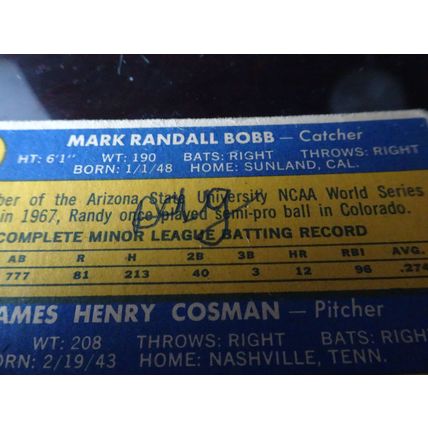 1970 Topps Card # 429 1970 Rookie Stars Bobb & Cosman Poor (1) Chicago Cubs