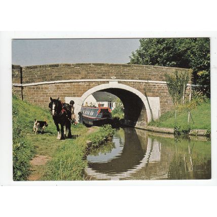 Horseboat Pamela Shropshire Union Canal Audlem Postcard
