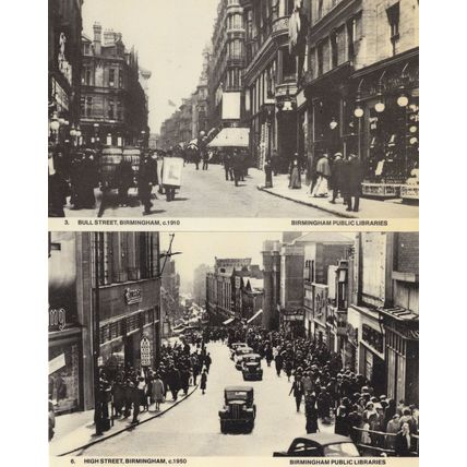 Bull High Street Birmingham 2x Postcard s
