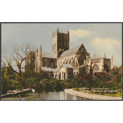 Wells Cathedral from Palace Gardens, Somerset, 1960 - Frith's Postcard