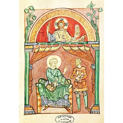 Manuscrits Du Mont Saint Michel Saint Augustin Avec Felicianus Postcard